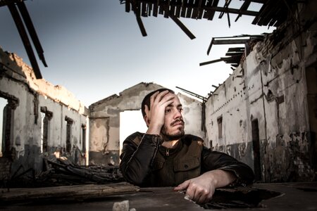 Broken abandoned portrait