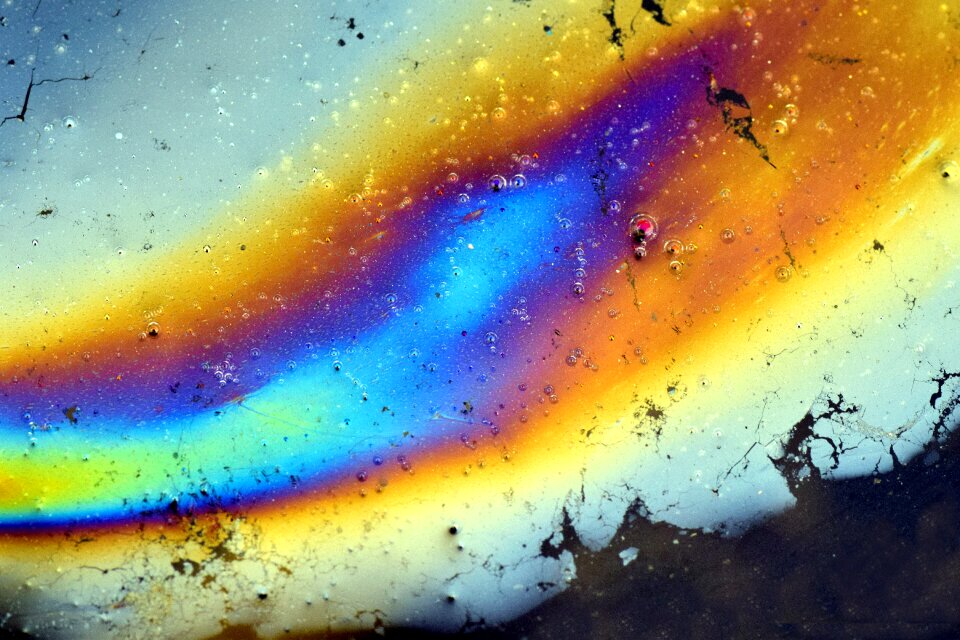 Wet colorful rainbow