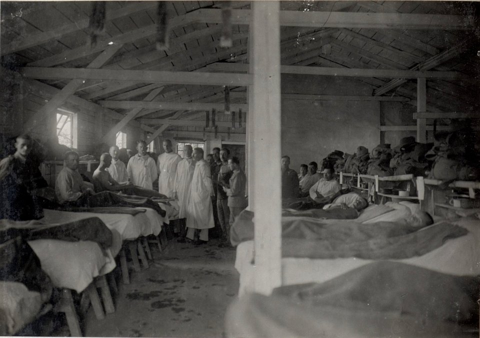 Krankensaal eines Feldspitals, Isonzofront. (BildID 15604906)
