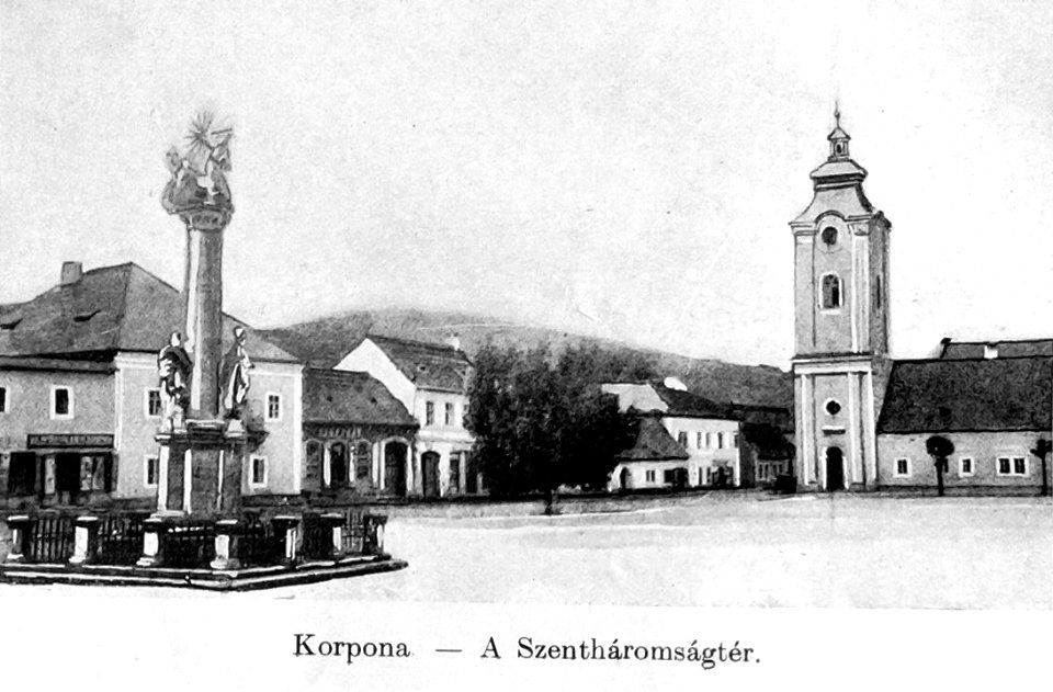 Korpona-Szentháromság tér-by Borovszky