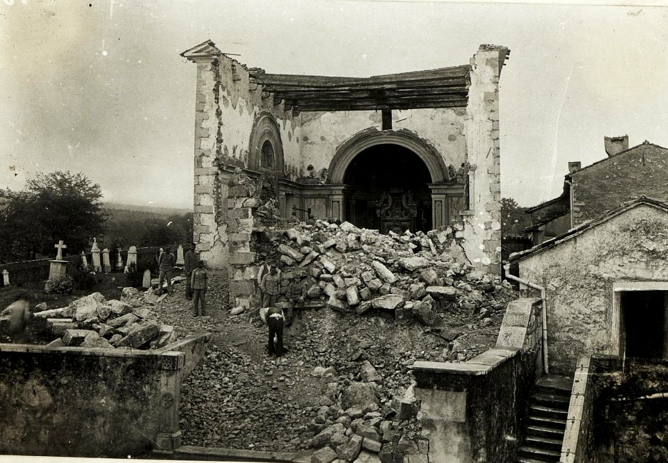 Kostanjevica, abgetragene Kirche, 27.9.1916. (BildID 15593989)