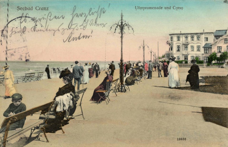 Kranz, Ostpreußen - Uferpromenade und Korso (Zeno Ansichtskarten)