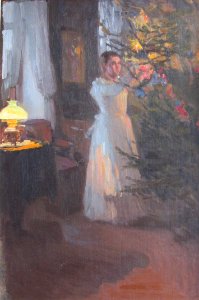 Christmas Tree by Aleksey Korin (1910)