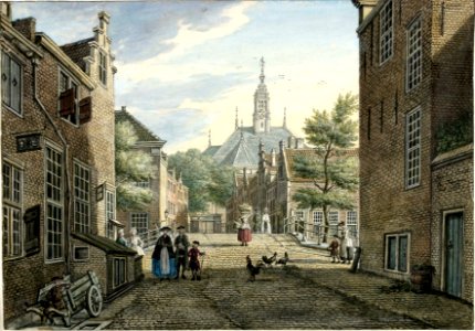 Kranestraat, gezien vanaf Bierkade richting Amsterdamse Veerkade, Den Haag, 1778 photo