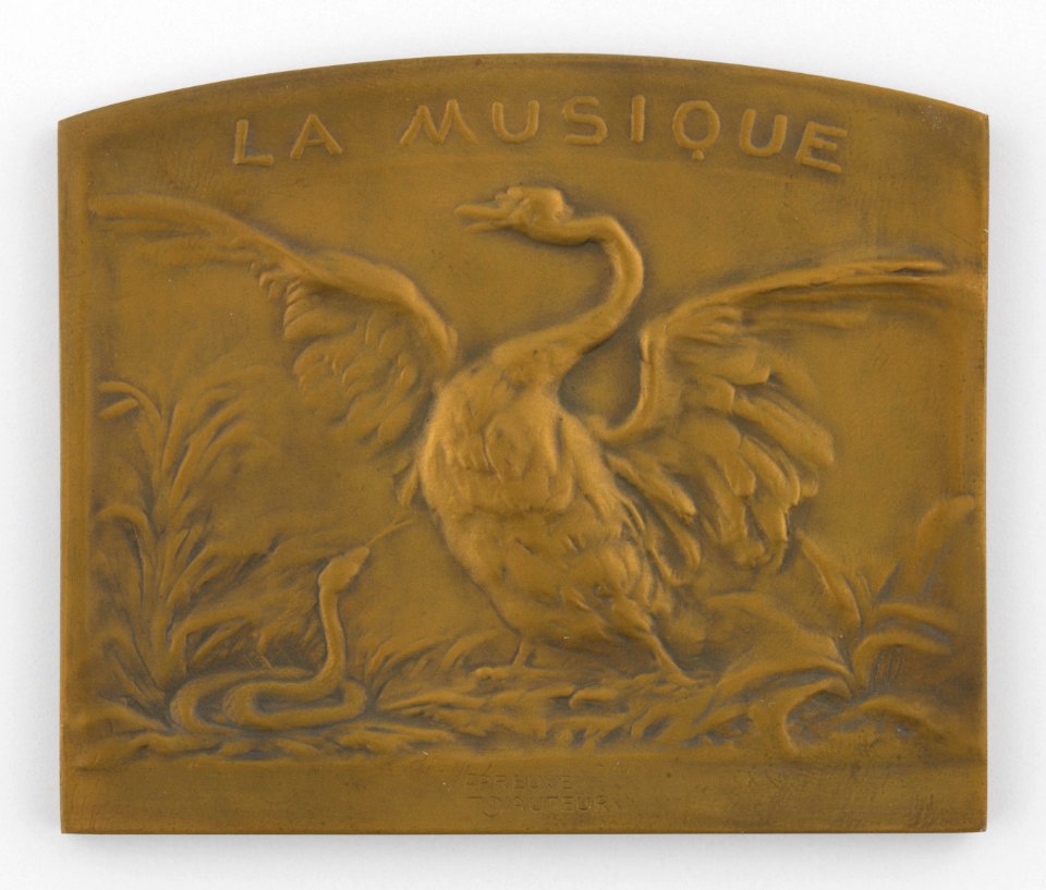 La Musique, plaquette by Pierre Theunis, Belgium, S.d., Coins and Medals Department of the Royal Library of Belgium, 2N115 - 5 (verso)