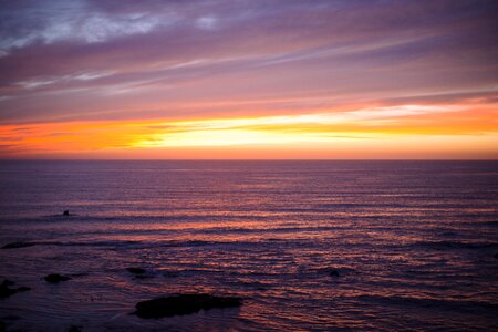 Sunrise sea water photo
