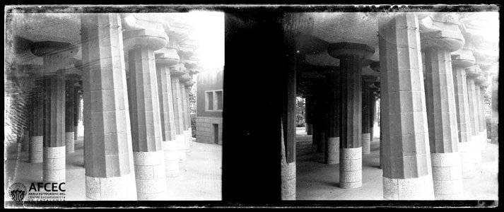 La sala de les columnes o sala hipòstila del Parc Güell