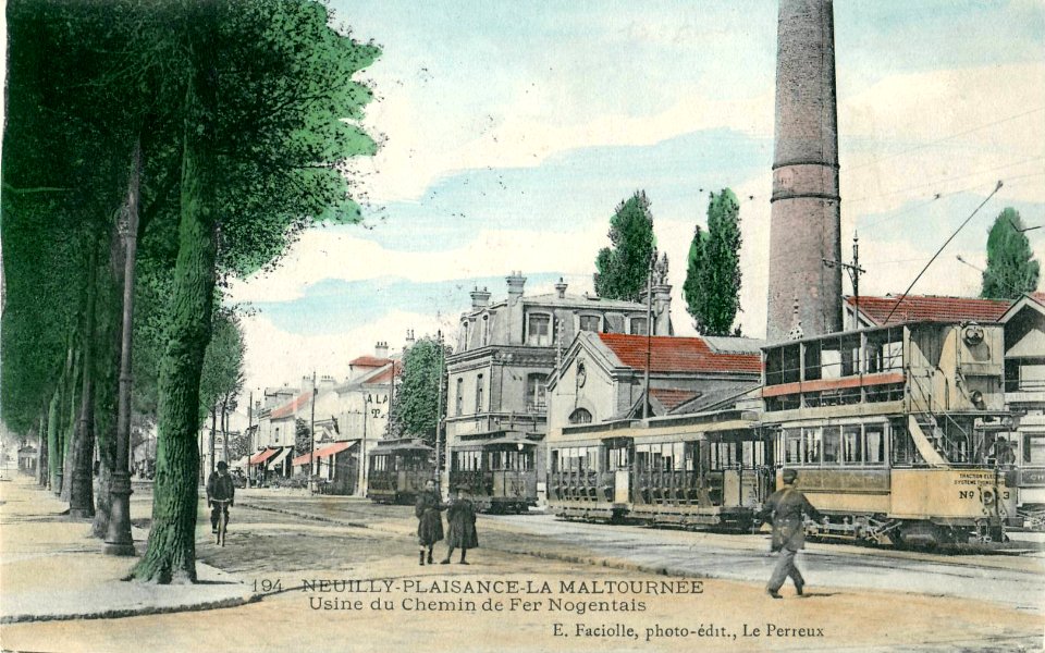 LA MALTOURNEE - Usine du Ch de fer Nogentais -coul-