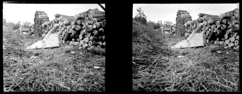 La Cheppe. Camp d'Attila. Lance-bombes - Fonds Berthelé - 49Fi513