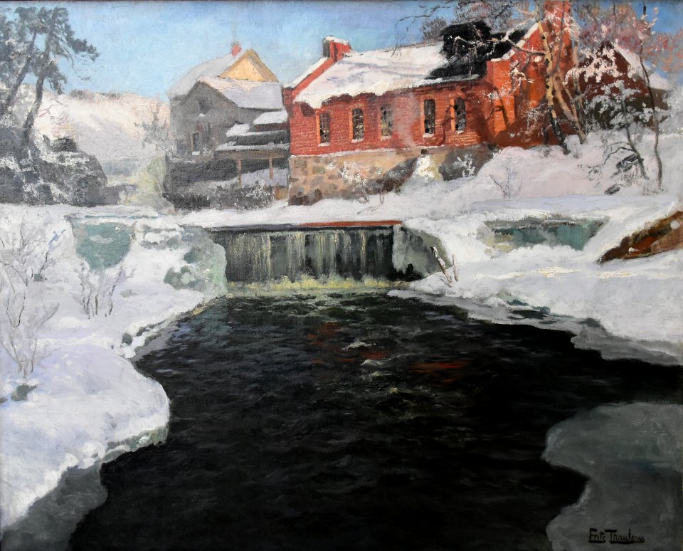 La nouvelle fabrique de Lillehamer - Fritz Thaulow