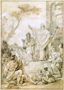 La Prédication de St Ferréol et de St Ferjeux - dessin