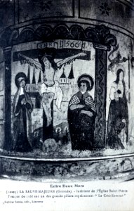 La Sauve-Majeure - église St Pierre peinture murale