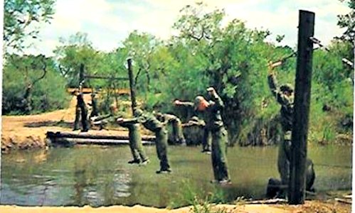 Lackland Air Force Base - Obstacle Course -Rope Pull over Water