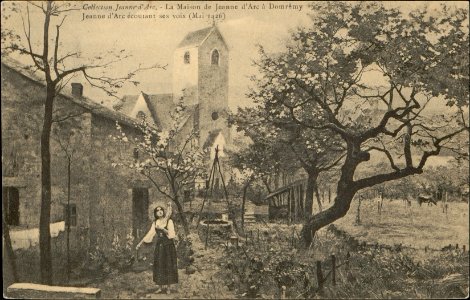 La Maison de Jeanne d'Arc à Domrémy, Jeanne d'Arc écoutant ses voix (Mai 1426) CP 5512 PR
