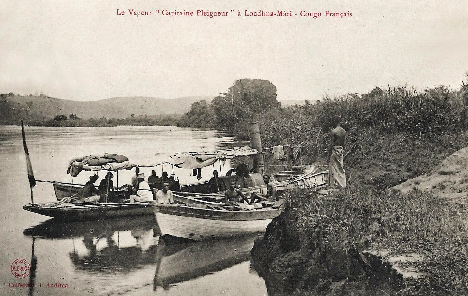 Le vapeur Capitaine Pleigneur à Loudima-Mari (Congo Français)