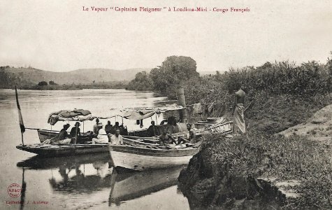 Le vapeur Capitaine Pleigneur à Loudima-Mari (Congo Français) photo