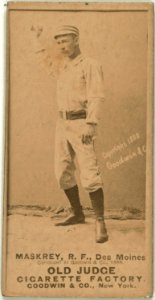 Leech Maskrey, Des Moines Team, baseball card portrait LCCN2008675077