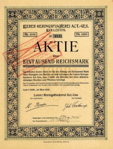 Leerer Heringsfischerei AG 1922