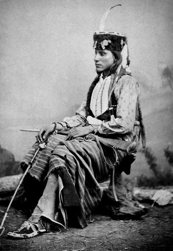 Lone Wolf's son, killed at the massacre of Howell's Wells, Texas (From L. D. Greene Album). - NARA - 533086 restoredh