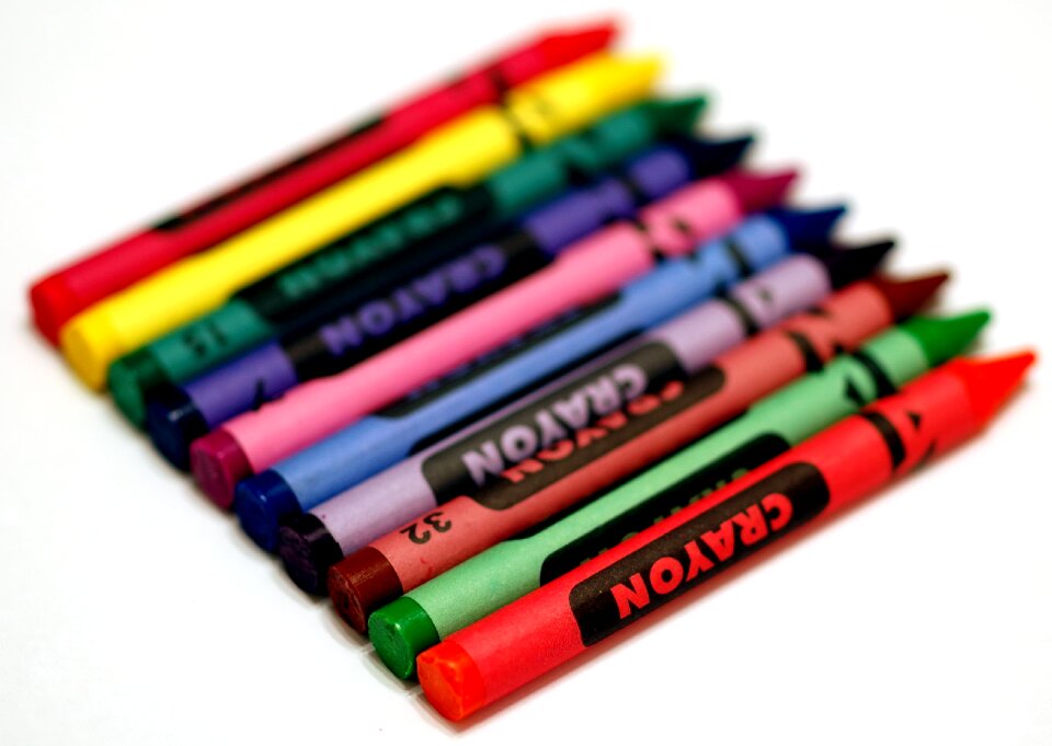 Colored pencils color paint