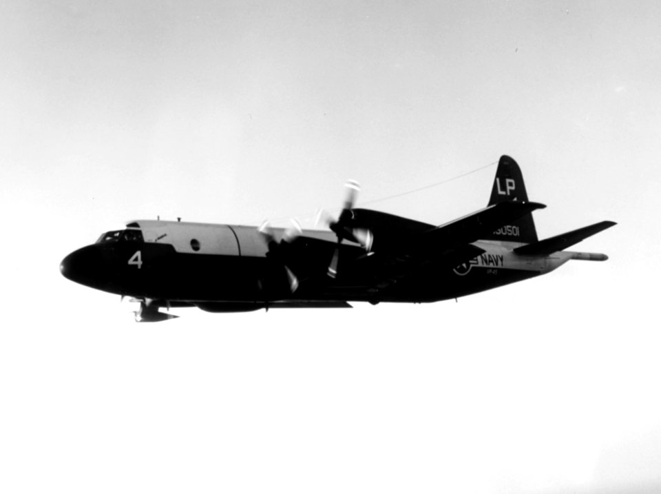 Lockheed P-3A Orion of VP-49 in flight c1964