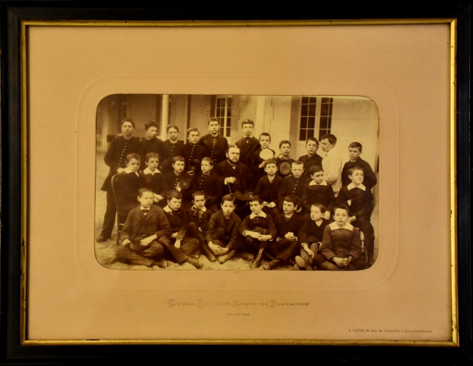 Lycée Janson de Sailly 1884 année de fondation. Georges Thomann en classe de 5éme. Photo J.David