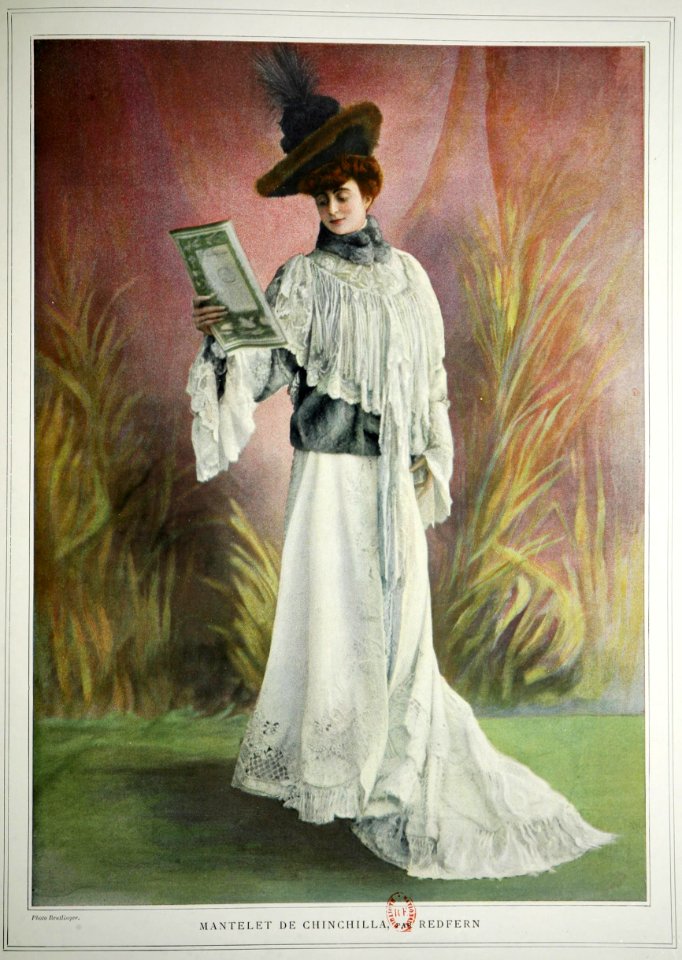 Mantelet de chinchilla par Redfern 1904