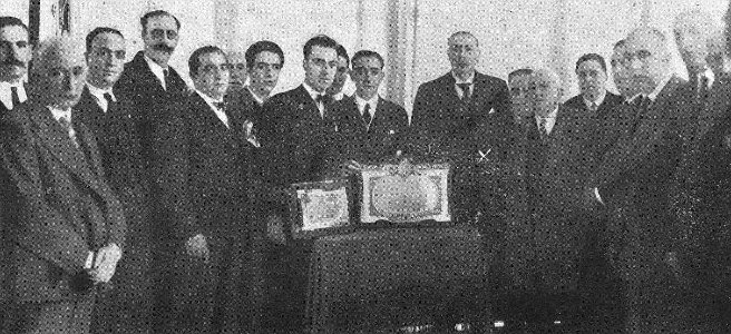 Manuel Lezón. Homenaxe en Celanova 1932