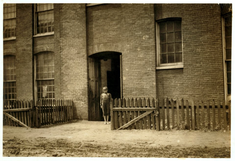 Manuel Correira, 14 Cove St., works in spinning room on top floor of the Saginaw Mill. Said, 'I only help mother.' He was apparently 13 or 14. LOC cph.3b33354