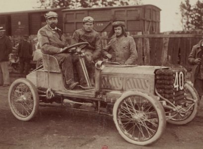 Marius Barbarou sur Clément-Bayard au Circuit des Ardennes 1902