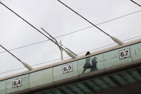 Bridge light rail train photo