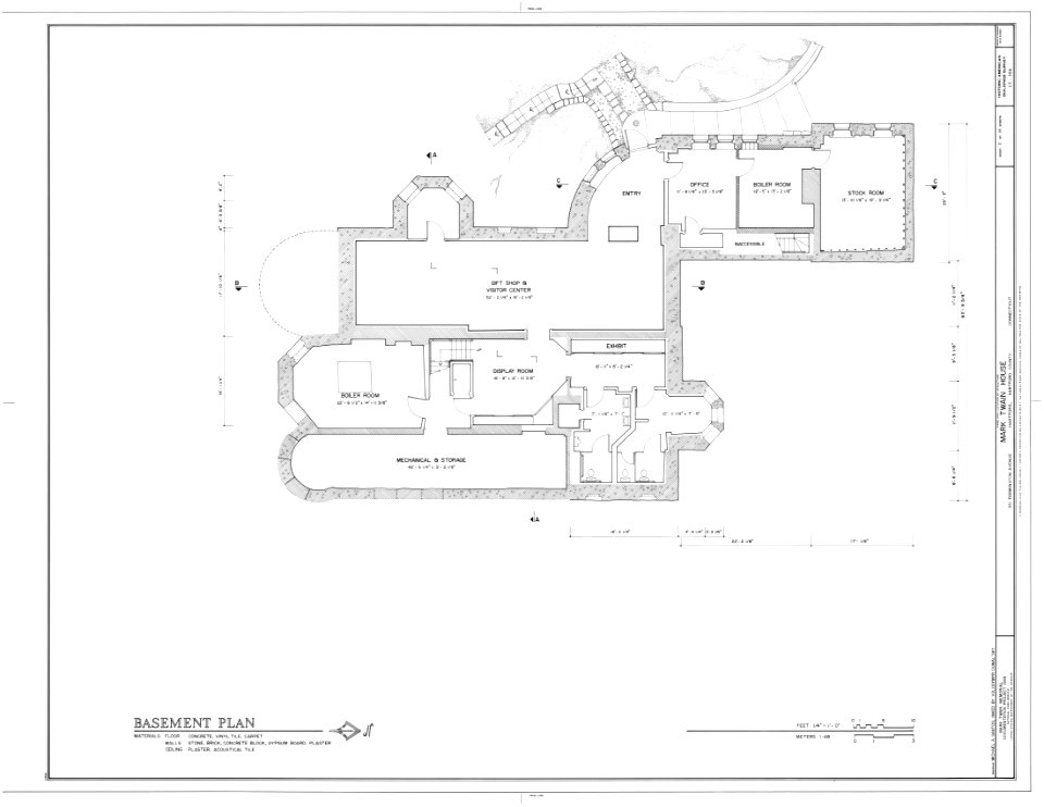 Mark Twain House - HABS drawing 00002a