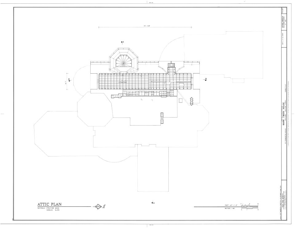 Mark Twain House - HABS drawing 00006a
