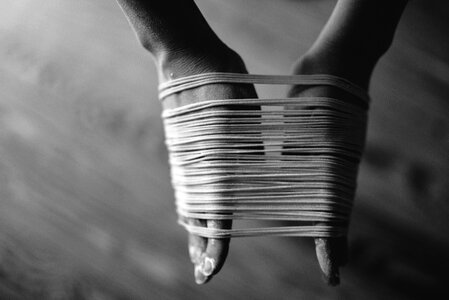 Hand palm rubber band