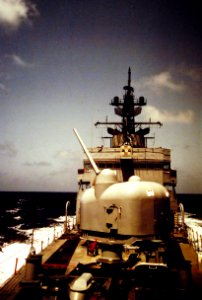 Mark 42 gun turret aboard USS Reasoner (FF-1063), in May 1980 (428-GX-K-128716)