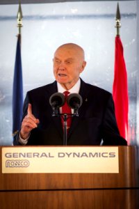 Mobile Landing Platform (MLP 2) John Glenn ceremony 140201-N-WL435-456
