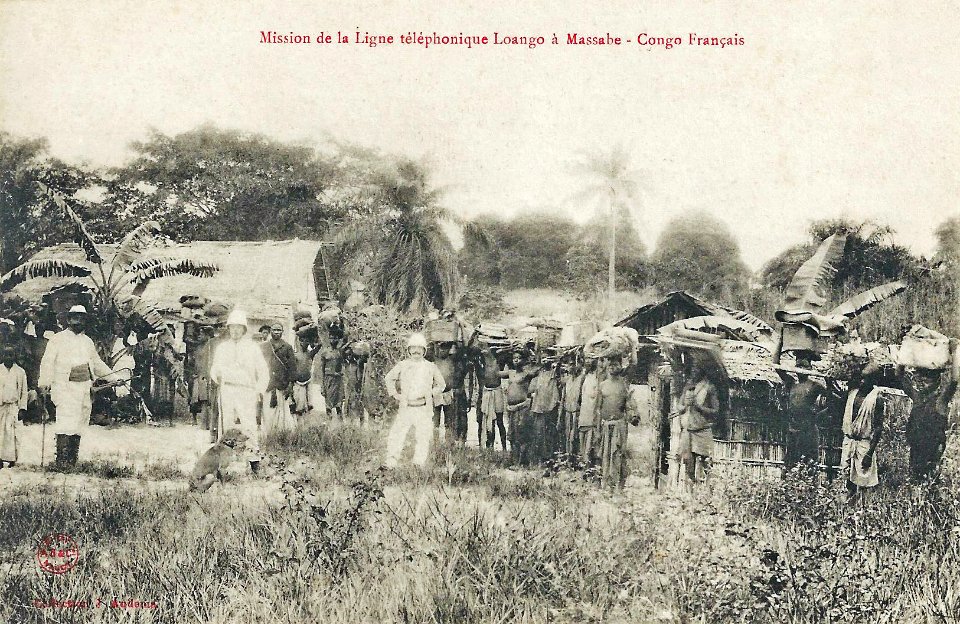 Mission de la ligne téléphonique Loango à Massabe-Congo Français