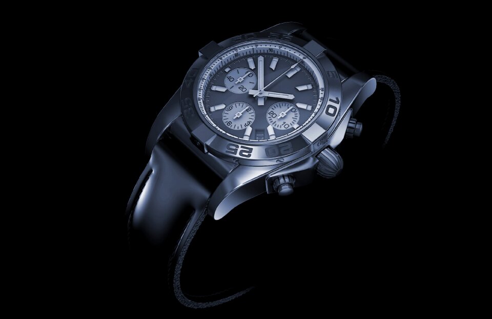 Wrist watch chronometer minute