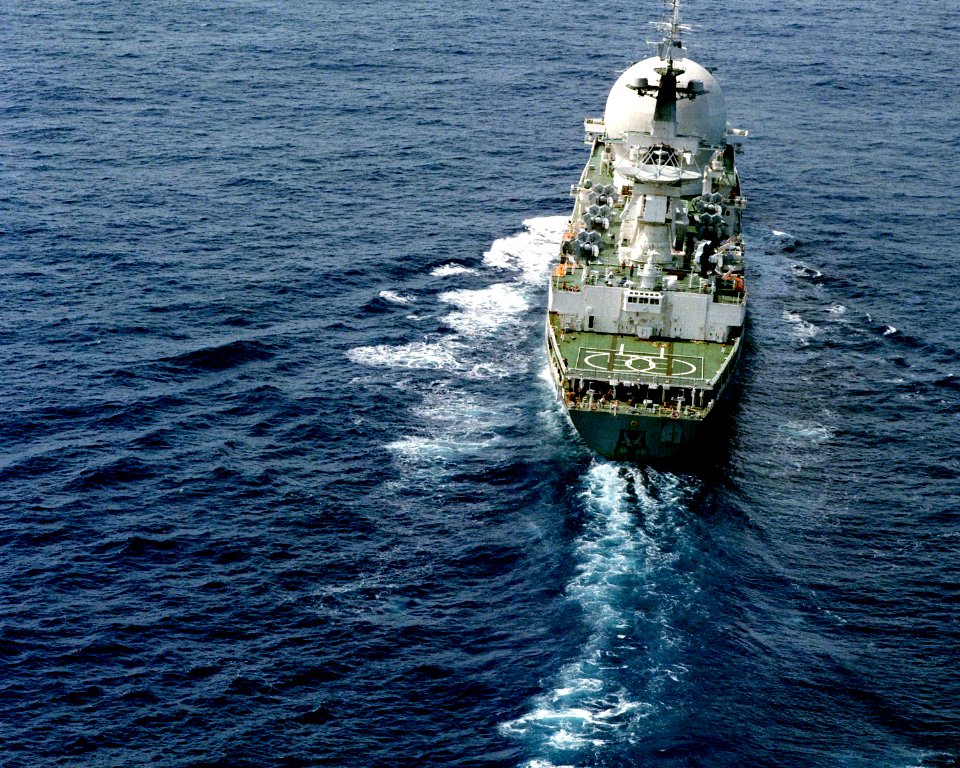 Missile range instrumentation ship Marshal Krylov in 1991 (2)