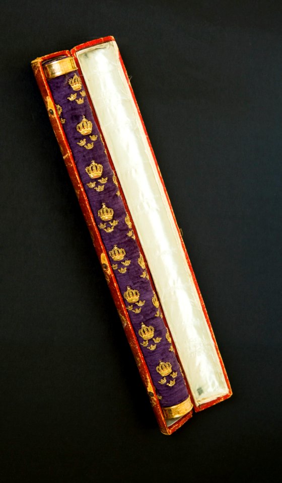 Marskalksstav i etui (Elghammar) - Livrustkammaren - 25333