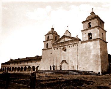 Mission Santa Barbara by Carleton Watkins, 1876