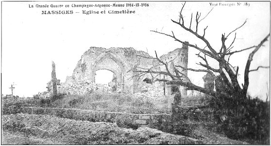 Massiges église et cimetière