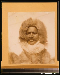 Matthew Alexander Henson, head-and-shoulders portrait, facing front, wearing fur hat and fur coat LCCN00650163 photo