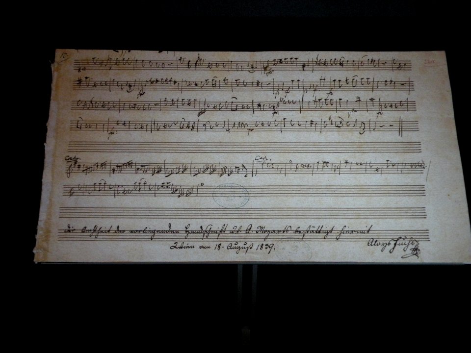 Mozart unpublished sheet-Nantes