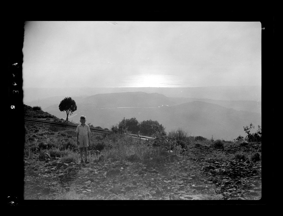 Mount Lebanon. Beirut. Aleih, Ras-el-Metn District. Aleih. Sunset from Aleih. Silver line of distant road and sheen on sea LOC matpc.15444