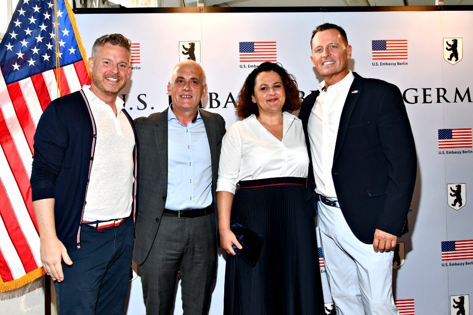 Matt Lashey, Beqë Cufaj, and Richard Grenell, 4th of July 2019 in Berlin