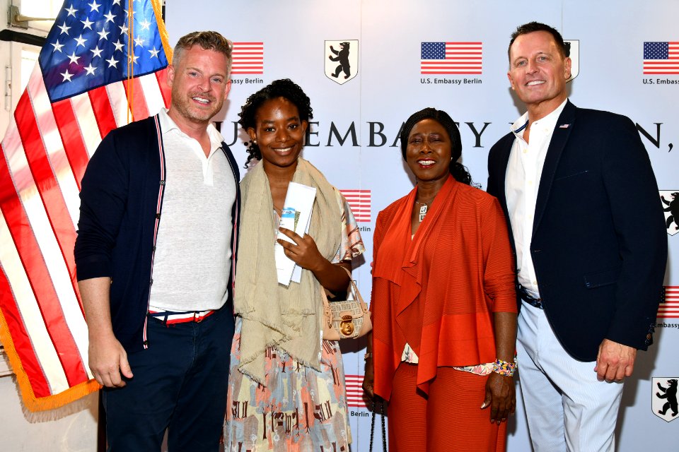 Matt Lashey, unknown, Youngor Telewoda, and Richard Grenell, 4th of July 2019 in Berlin