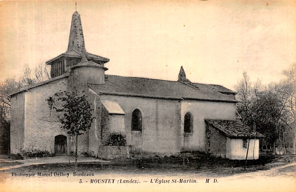 Moustey (Landes) - l'église Saint-Martin 1