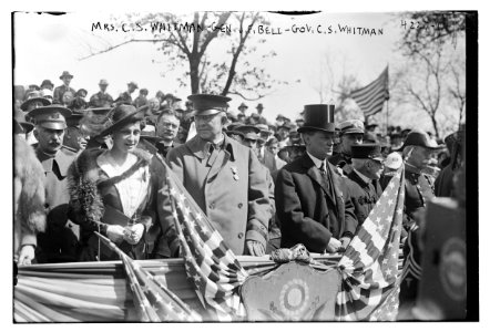 Mrs. C.S. Whitman, Gen. J.F. Bell, Gov. C.S. Whitman LCCN2014704702