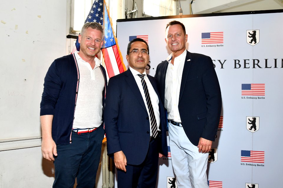 Matt Lashey, Andreas Hadjichrysanthou, and Richard Grenell, 4th of July 2019 in Berlin